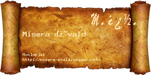 Misera Évald névjegykártya